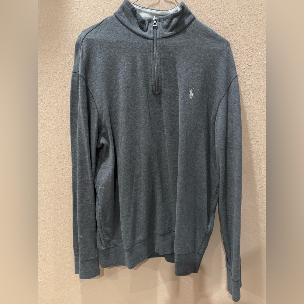 Polo Ralph Lauren Cotton-Blend Half-Zip Pullover - Gray - Large
